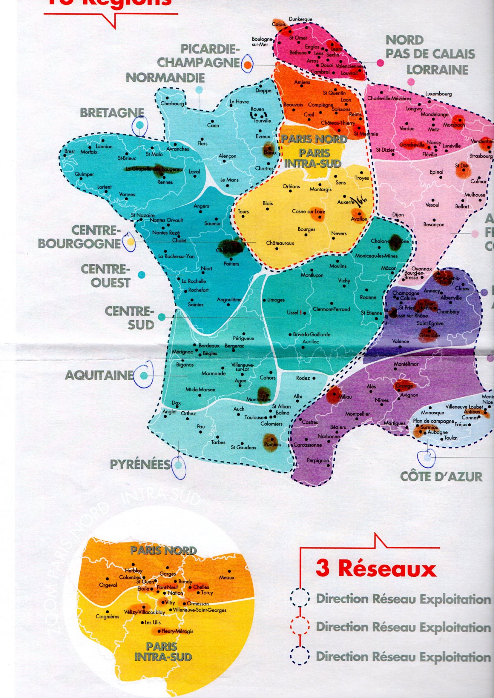 Carte des Régions